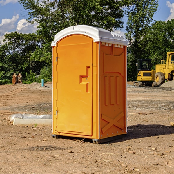 how often are the porta potties cleaned and serviced during a rental period in Gratz